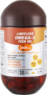 Limitliess Omega 3 fish oil, 2000mg, 30 capsules Anwar Store